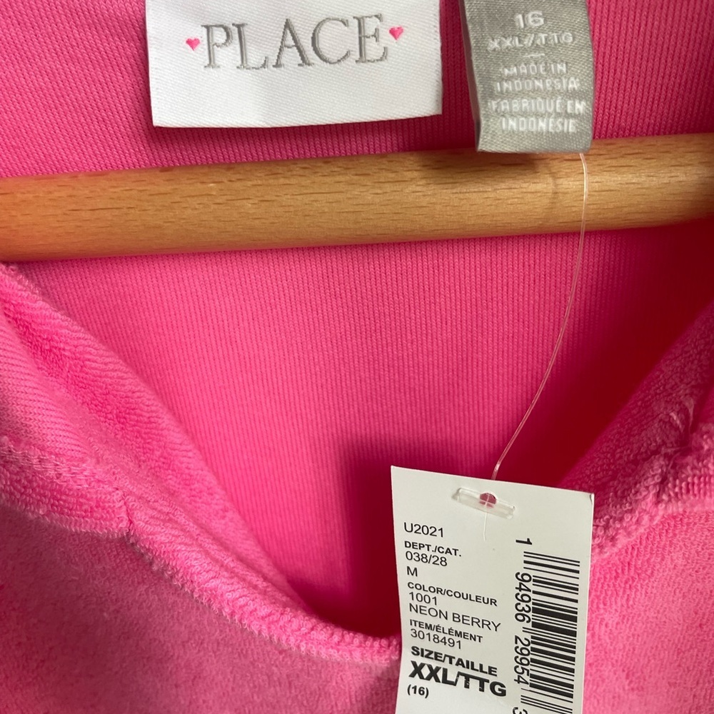 The Children's Place Pink Terrycloth Cover-Up Dress for Swim, Beach, Bath, NWT - Picture 7 of 7